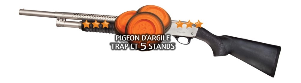 PIGEON D’ARGILE TRAP ET 5 STANDS
